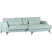 Ecksofa Macau, Mintgrün S: 270x140 cm - Schwarz/Mintgrün, LIFESTYLE, Textil (270/140cm) - Livetastic