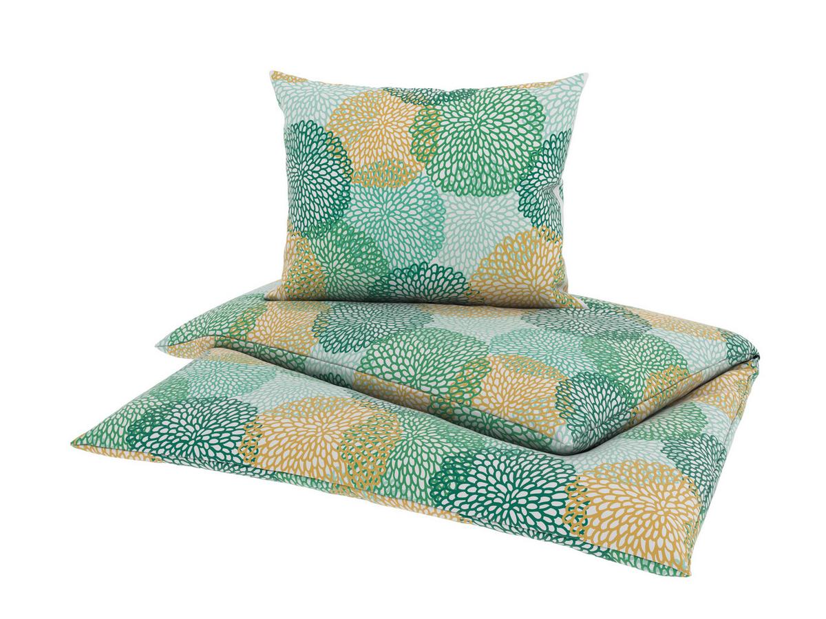 BETTWÄSCHE FLORA - Türkis/Gelb, MODERN, Textil - Luca Bessoni
