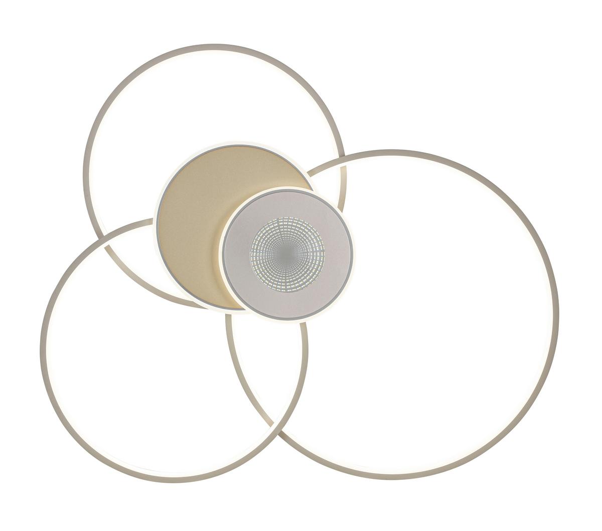 STROPNÍ LED SVÍTIDLO SEHR - pískové barvy/šampaňská, Moderní, kov/plast (74/77/11cm) - Mömax