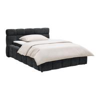 Čalúnená posteľ MONTE 120x200, čierna - čierna, Konventionell, textil/plast (120/200cm) - Based