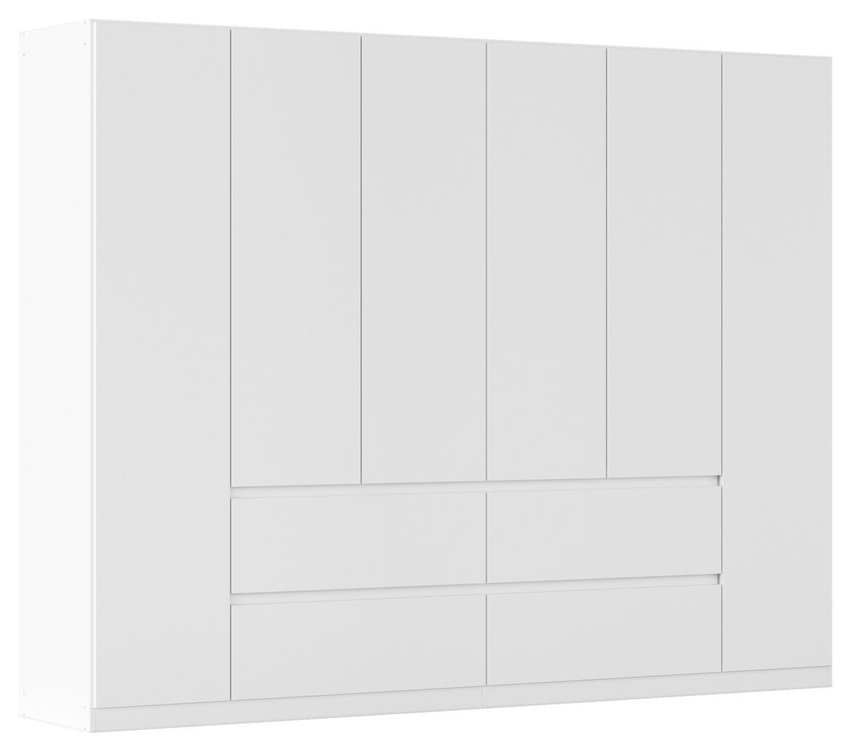 Drehtürenschrank Mainz Weiß B: 271 cm - Weiß, Basics, Holzwerkstoff (271/210cm) - Rauch Möbel