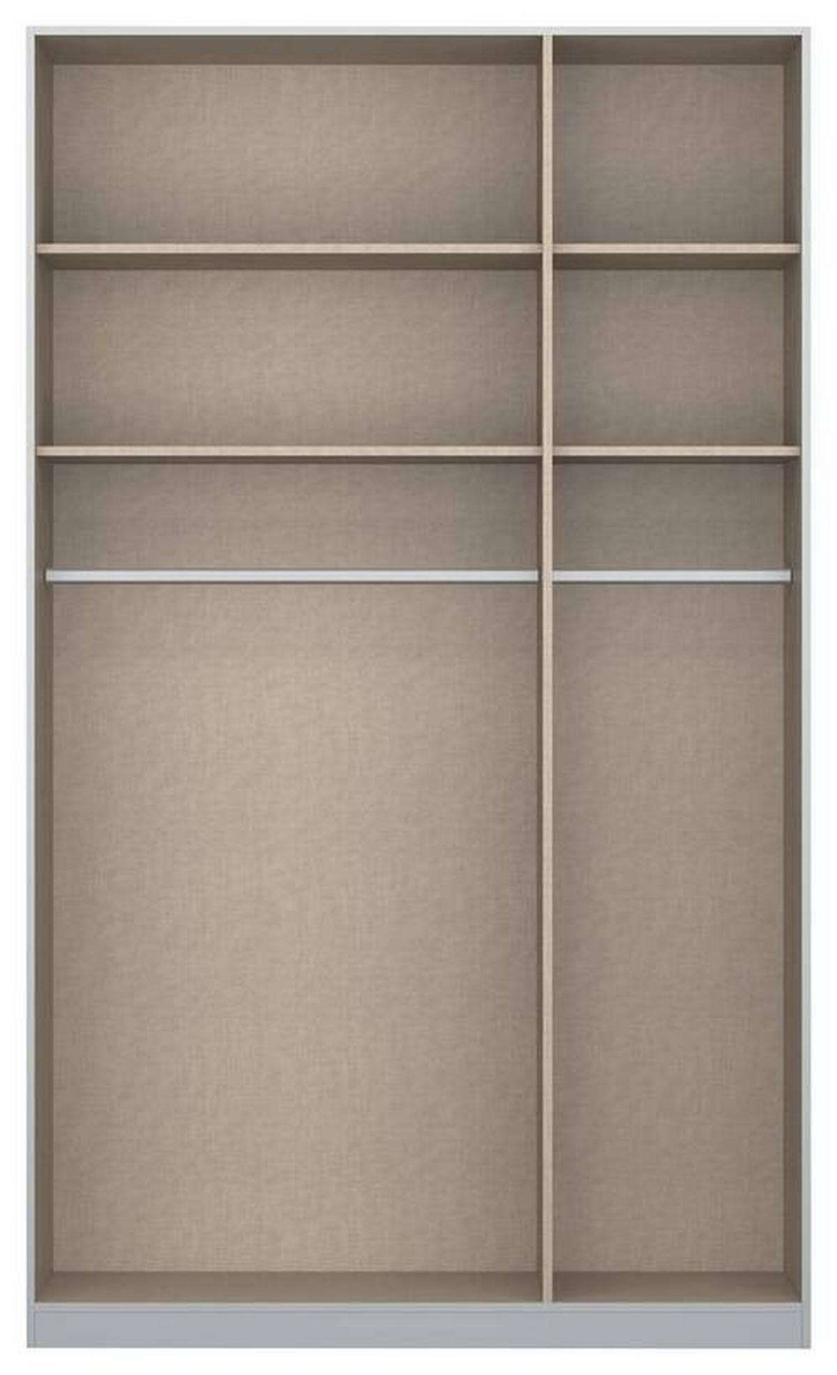 Drehtürenschrank B: 136 cm Alabama, Weiß - Weiß, MODERN, Holzwerkstoff (136/229/54cm) - Rauch Möbel