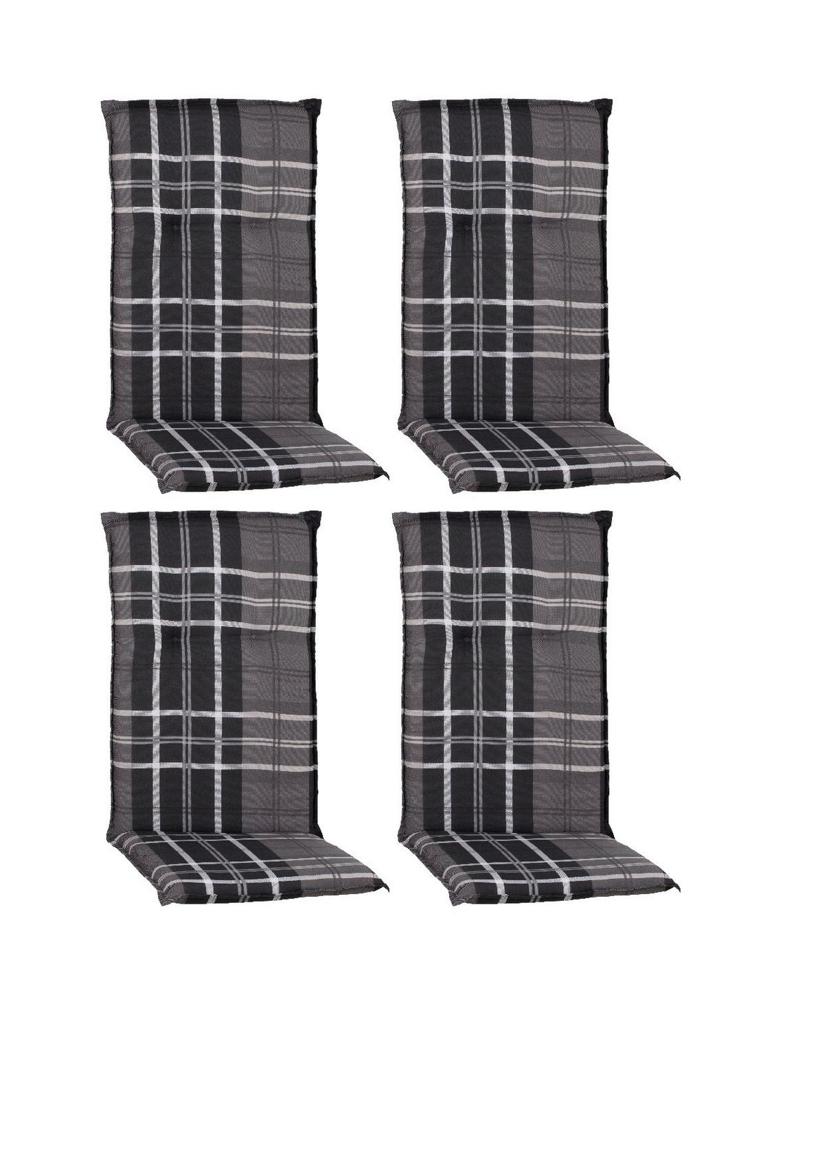 Auflage für Sessel 118x50 cm Anthrazit / Grau - Anthrazit/Grau, Basics, Textil (118/50/6cm) - Gardenson