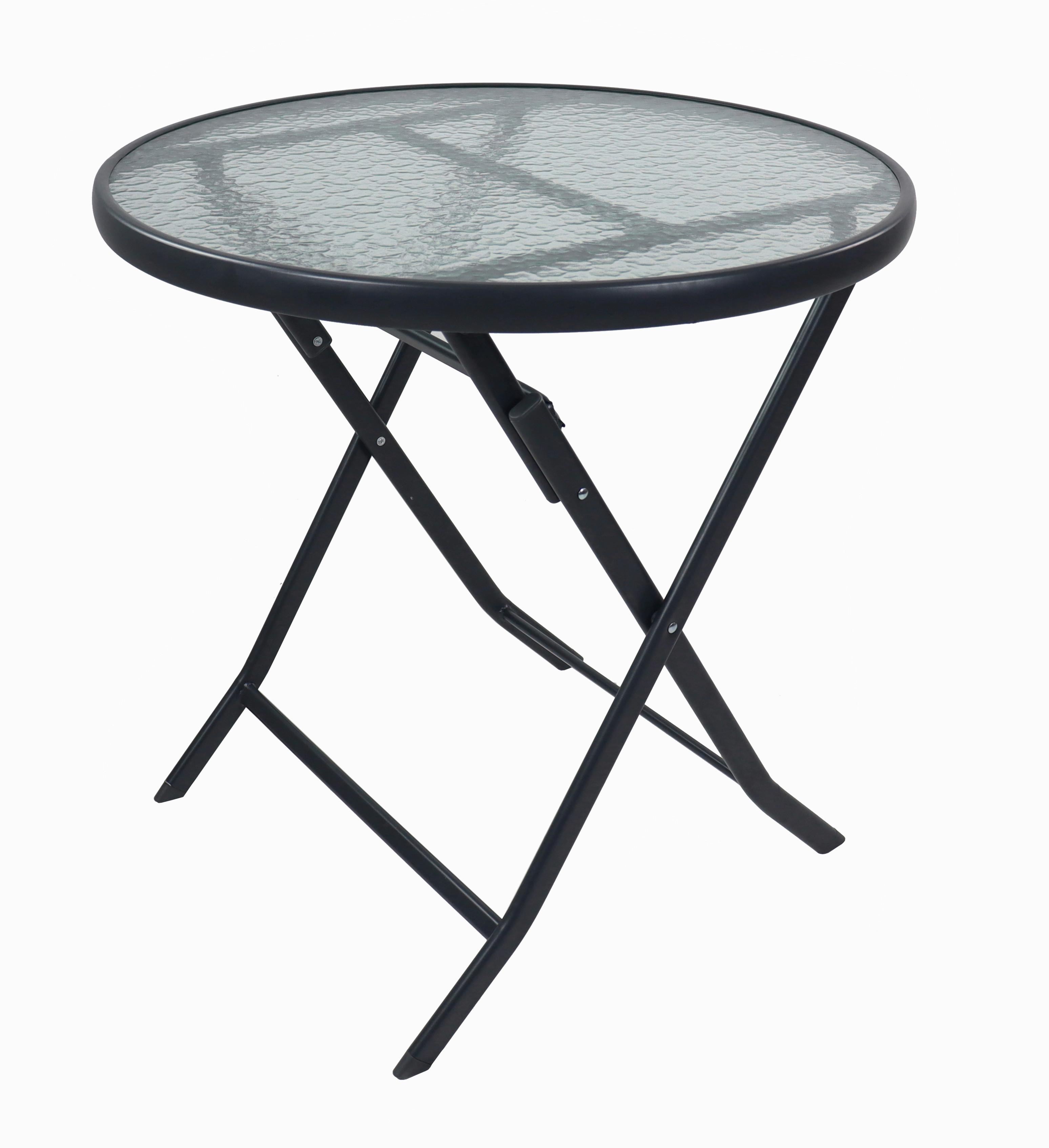Gartentisch Sonlas XL Anthrazit D: 70 cm - Anthrazit, MODERN, Glas/Metall (70/70cm) - MID.YOU