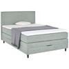 Boxspringbett Mit Topper & Bettkasten 140x200 Kleopatra - Hellgrau, KONVENTIONELL, Holz/Holzwerkstoff (140/200cm) - Ondega