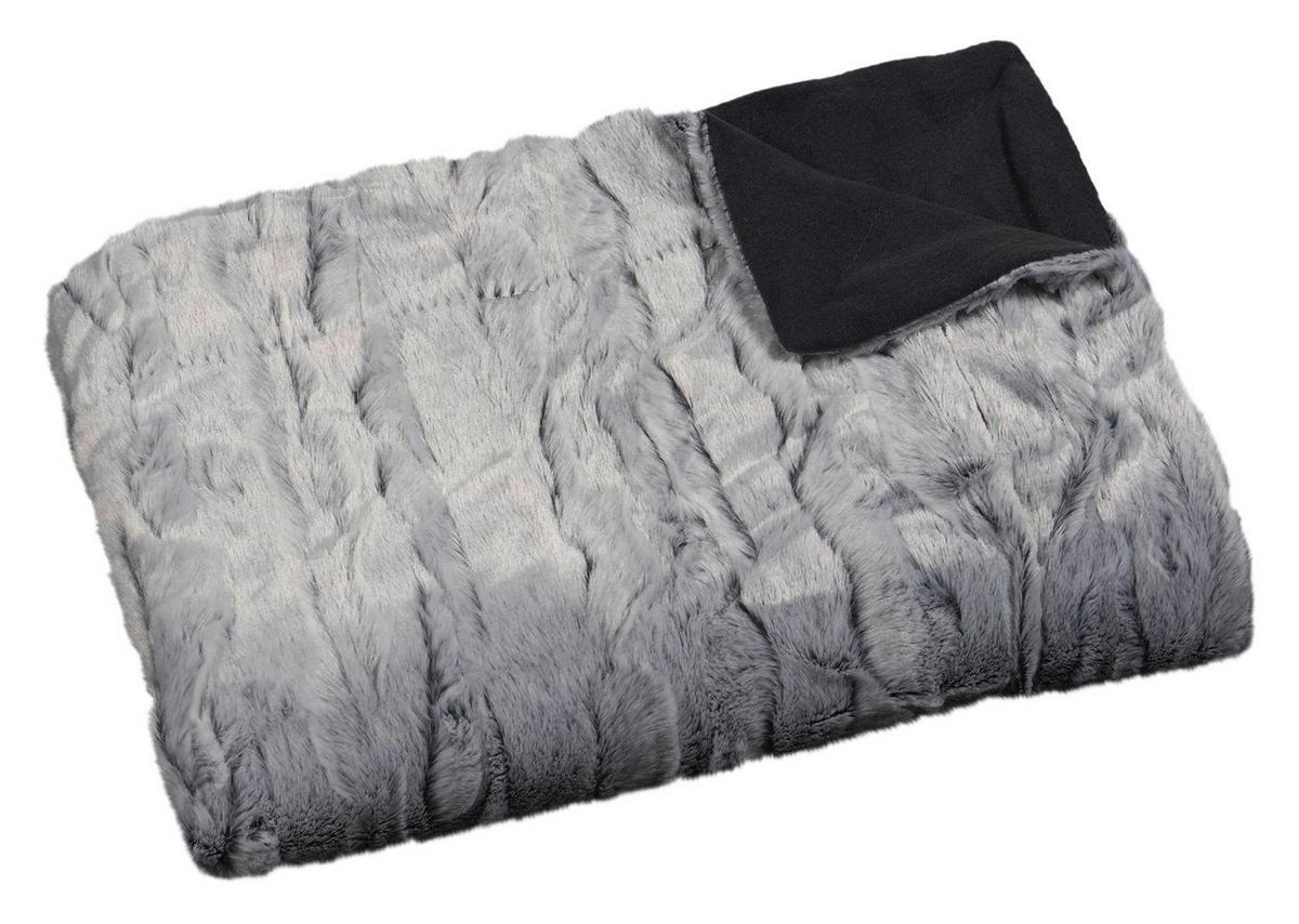Kuscheldecke Bilbao Grau 140x200 Cm Double Face - Grau, ROMANTIK / LANDHAUS, Textil (140/200cm) - James Wood