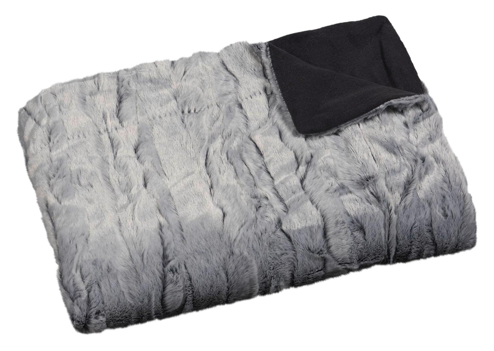 Kuscheldecke Bilbao Grau 140x200 Cm Double Face