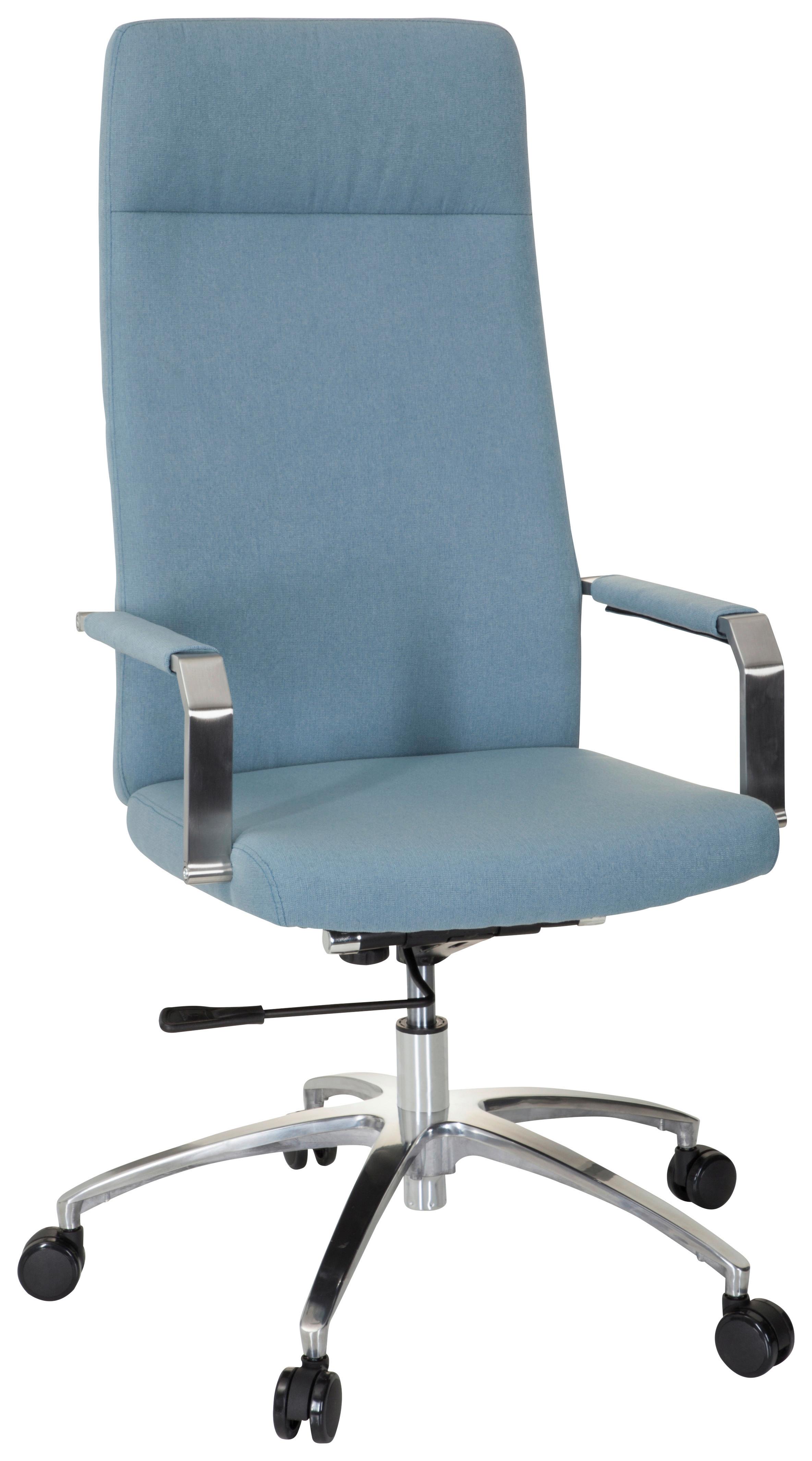 Drehstuhl Saranto Plus I Hellblau - Alufarben/Hellblau, MODERN, Kunststoff/Textil (56/131/67cm) - MID.YOU