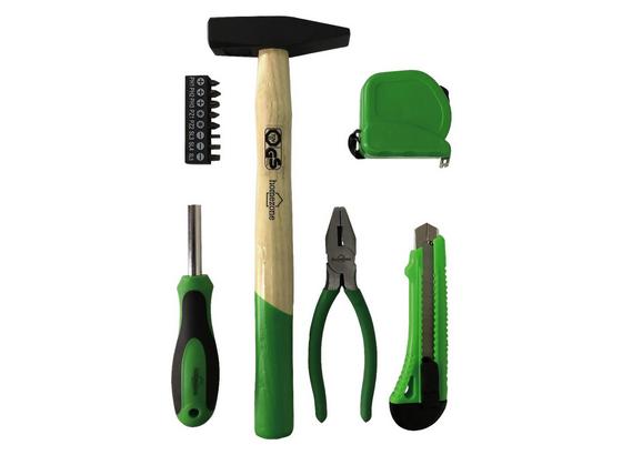 Werkzeugset Marcel - Schwarz/Grün, Basics, Holz/Kunststoff (35/25/3,5cm) - Homezone Werkzeugset Marcel - Schwarz/Grün, Basics, Holz/Kunststoff (35/25/3,5cm) - Homezone
