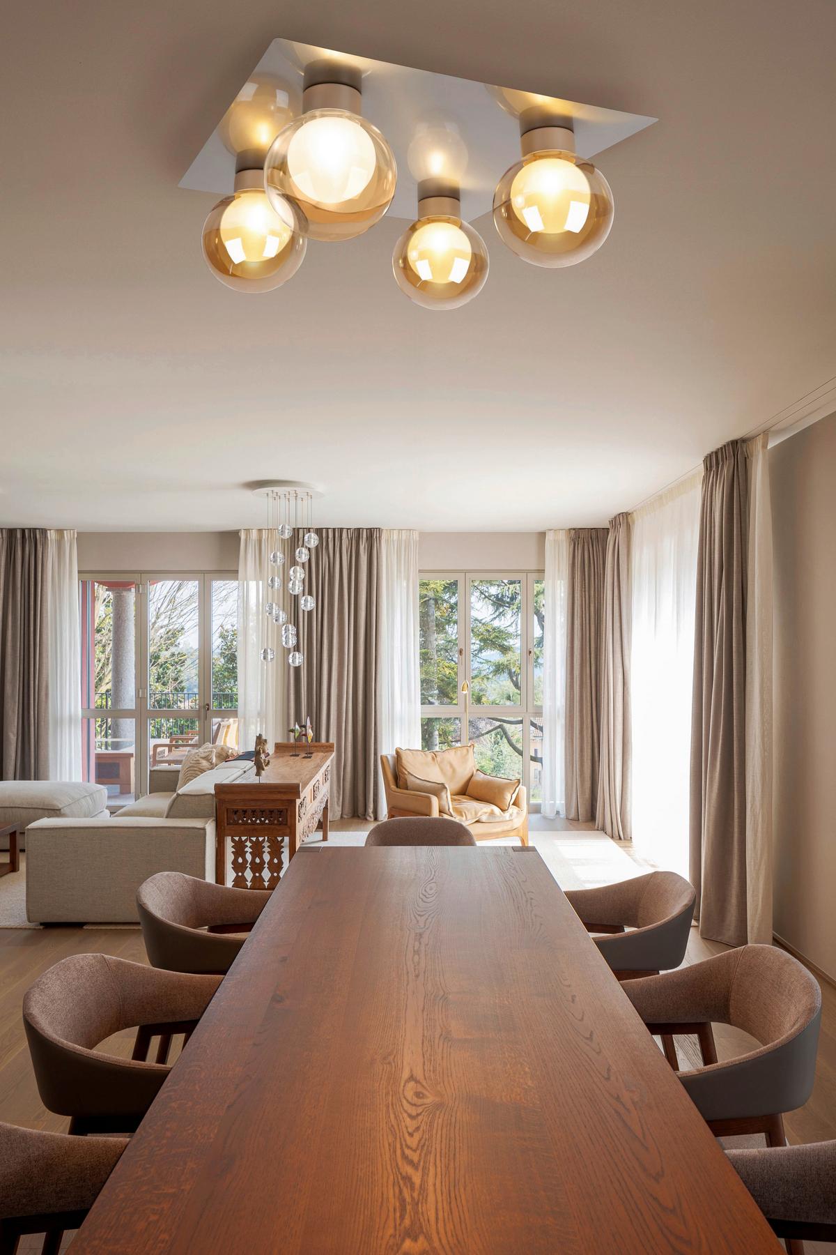 Deckenleuchte Exkl. 4xg9, 20w - Silberfarben, Trend, Glas/Metall (40/40/18cm) - Näve