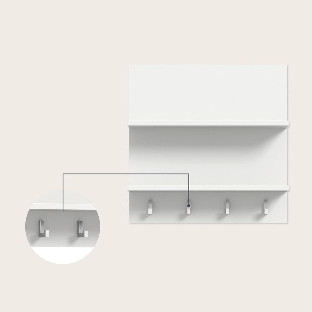 Garderobe Projekt X Weiß T: 174 cm - Weiß Hochglanz/Weiß, Design, Holzwerkstoff - Livetastic