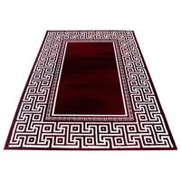 Webteppich Rot/Weiß Naturfaser Parma 120x170 cm - Rot, KONVENTIONELL, Textil (120/170cm)
