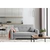Schlafsofa Laine Hellgrau, B: 155 cm - Silberfarben/Hellgrau, Design, Textil (155/105/75cm) - MID.YOU