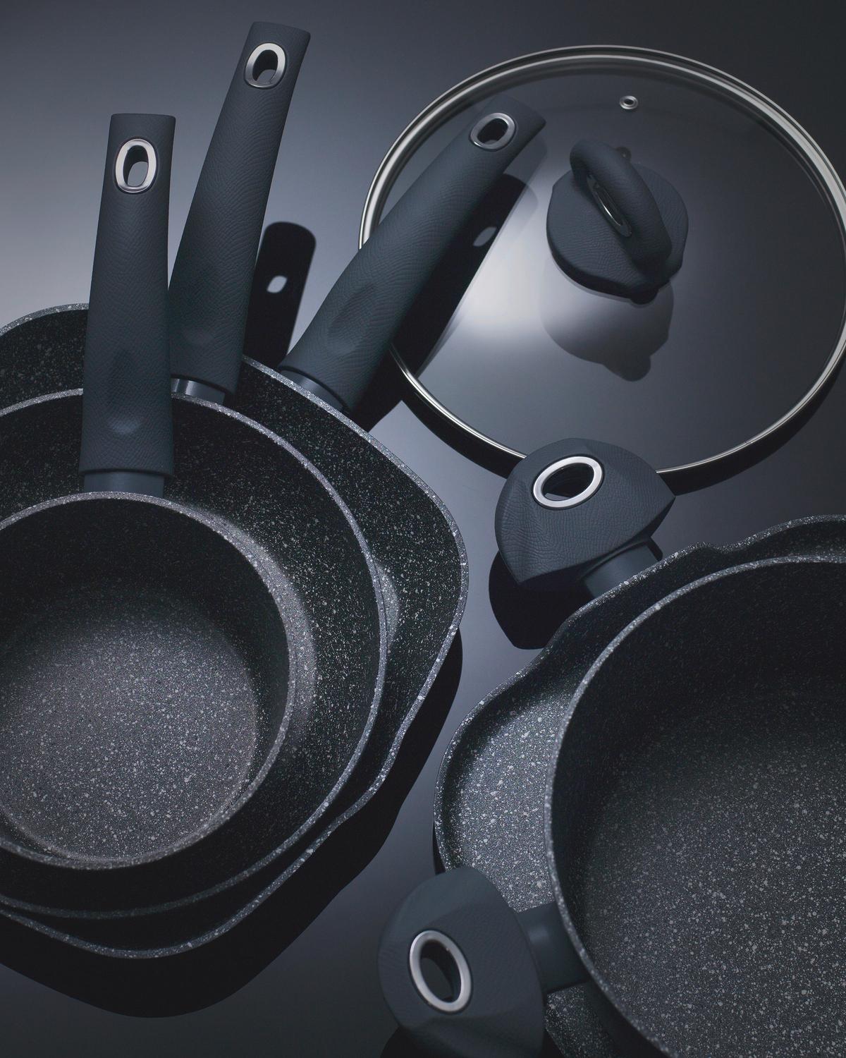 Bratpfanne Orion Ø ca. 26 cm Aluminium Antihaftbeschichtet - Dunkelgrau, Basics, Kunststoff/Metall (26cm)