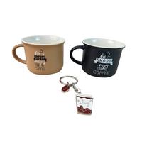 Csészekészlet Clemi - barna/fekete, Basics, fém/kerámia - James Wood