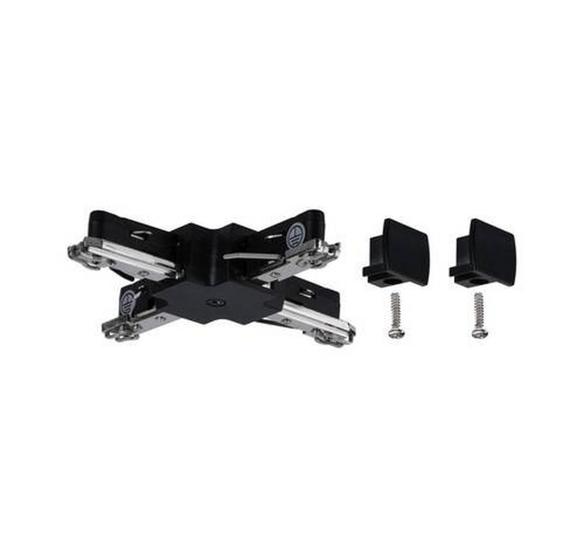 Schienensystem Urail X-Verbinder 96908 Schwarz - Schwarz, Design, Kunststoff/Metall (10,4/1,8/10,4cm) - Paulmann