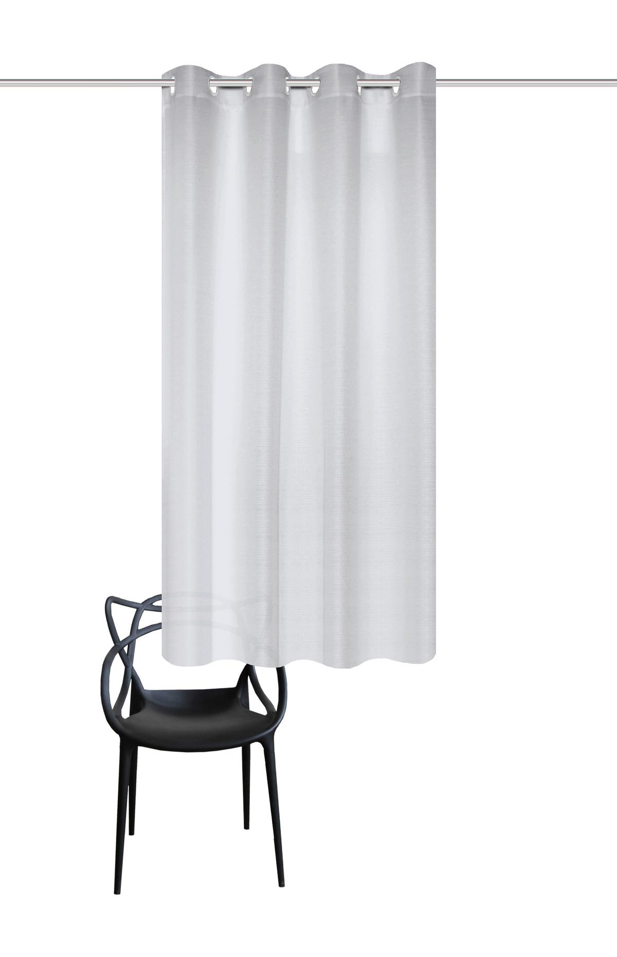 Ösenvorhang Benoga - Silberfarben, Basics, Textil (135/175cm)