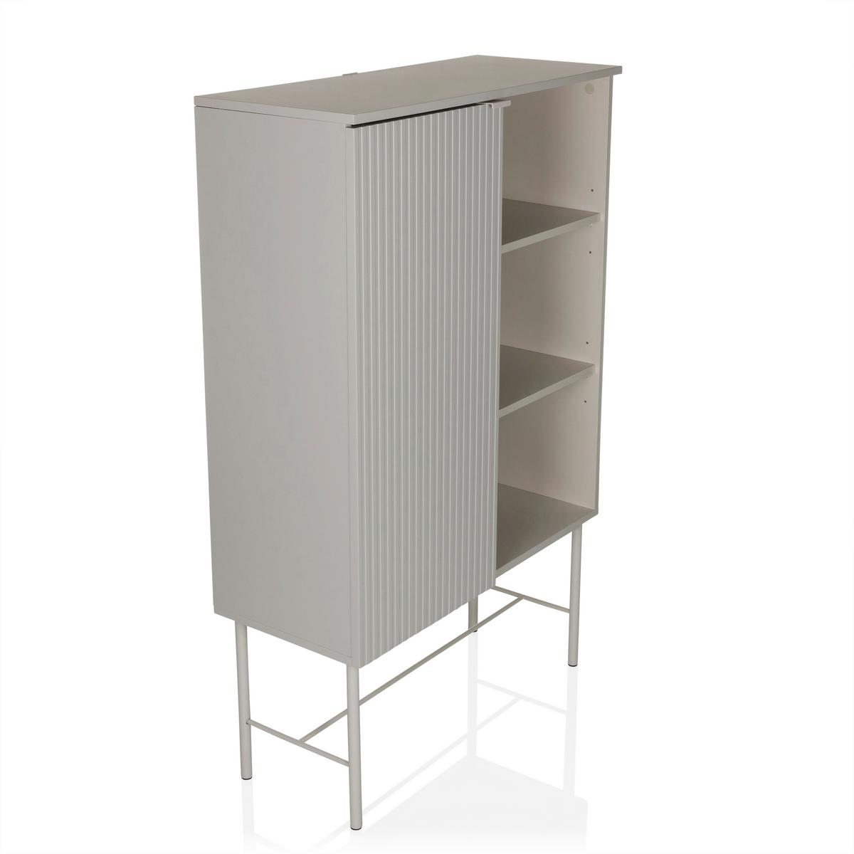 Regal Sio Grau B: 82 Cm - Grau, MODERN, Holzwerkstoff (82/35/130cm) - MID.YOU