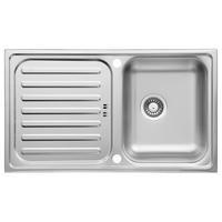Spüle Edelstahl 86x17,5 cm - Edelstahlfarben, Basics, Metall (86/17,5/50cm) - Respekta