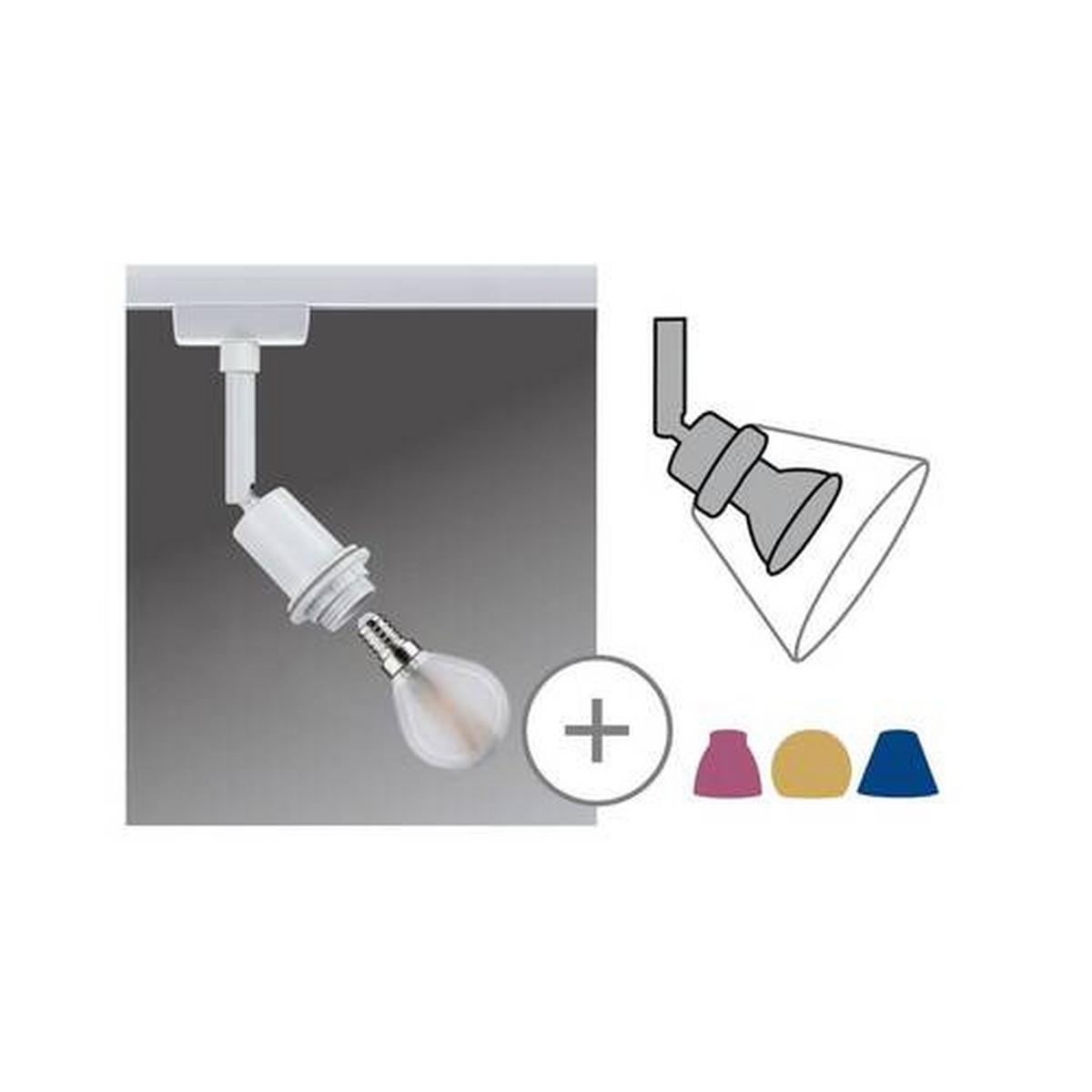 Schienensystem Urail Einzelspot 96970 in Weiß - Weiß, Basics, Kunststoff/Metall (4,4/16,3cm) - Paulmann