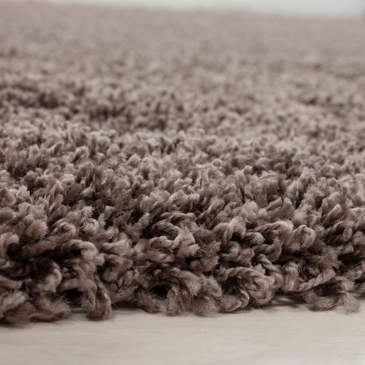 Hochflor Teppich Taupe Dream 80x150 cm - Taupe, KONVENTIONELL, Textil (80/150cm)