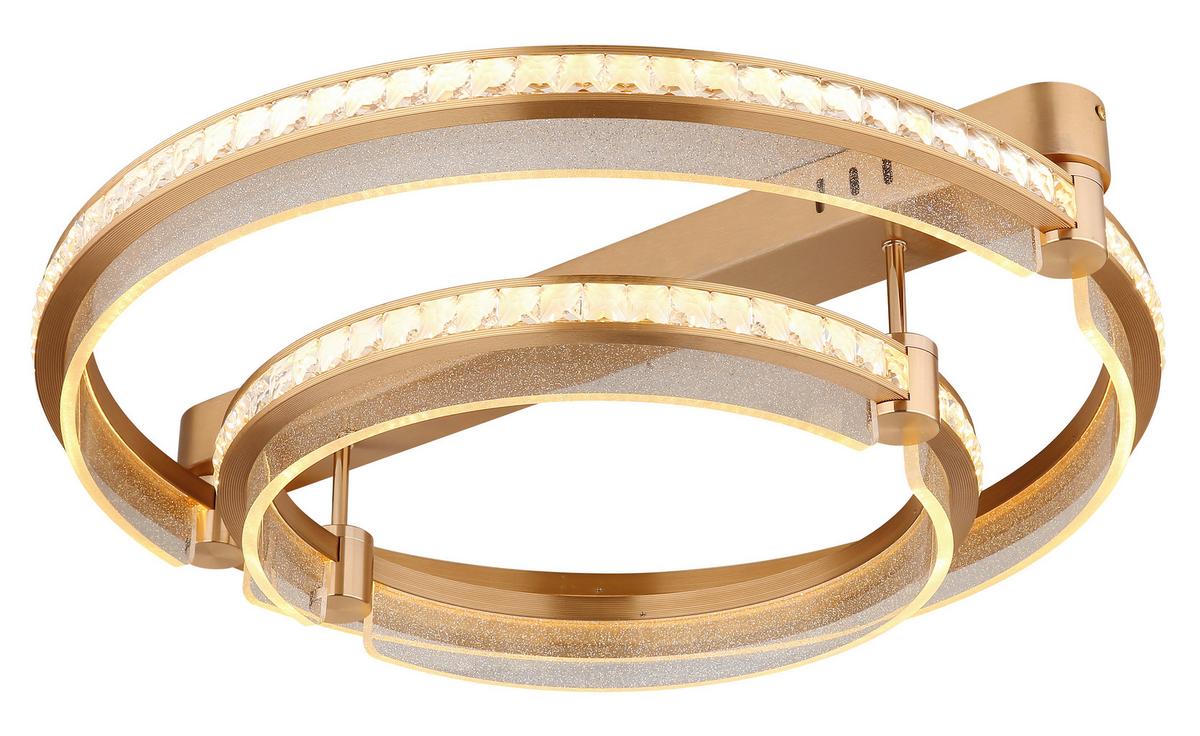 Led Mennyezeti Lámpa 67196-78 Blondie - aranyszínű/átlátszó, Design, műanyag/fém (60/17cm)
