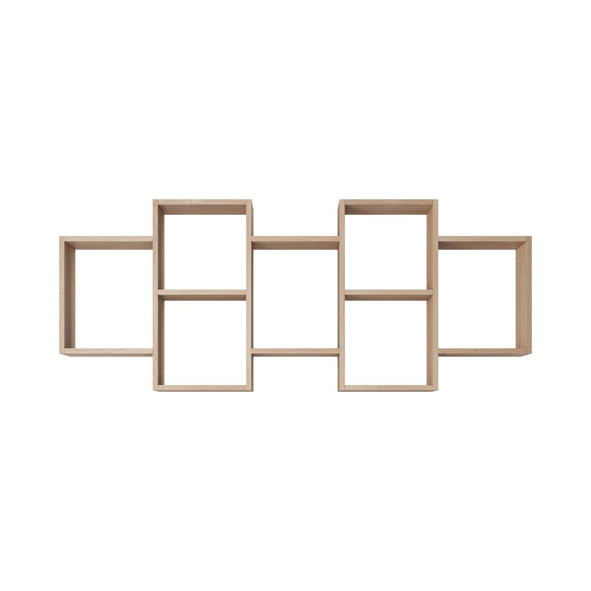 Wandregal Trio Sonoma Eiche Dekor B: 160,8cm - Sonoma Eiche, Basics, Holzwerkstoff (160,8/65/18cm)