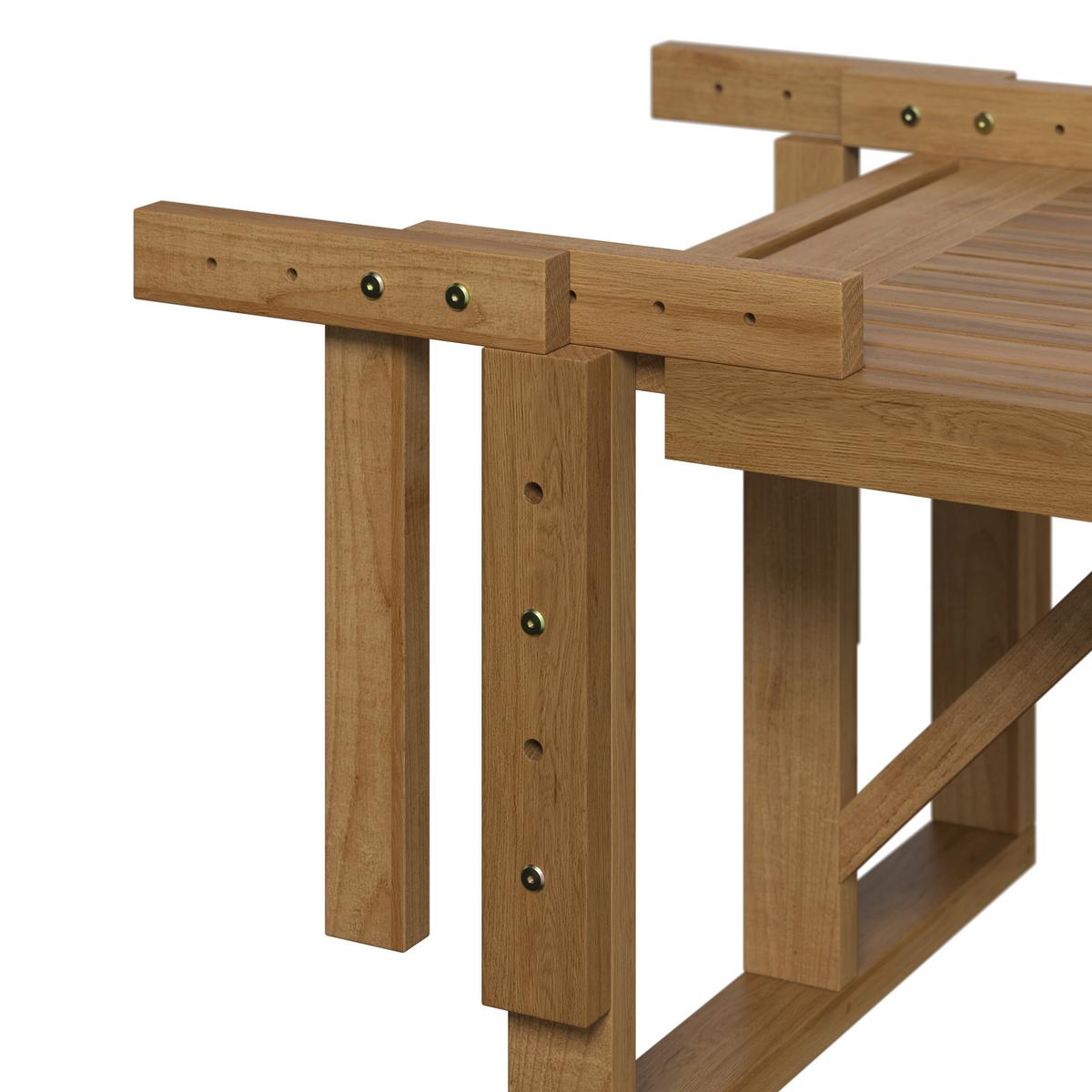 SADA NA BALKON STELLA - bílá/barvy akácie, Moderní, dřevo/textil (49,5/90/51cm) - Bessagi Garden