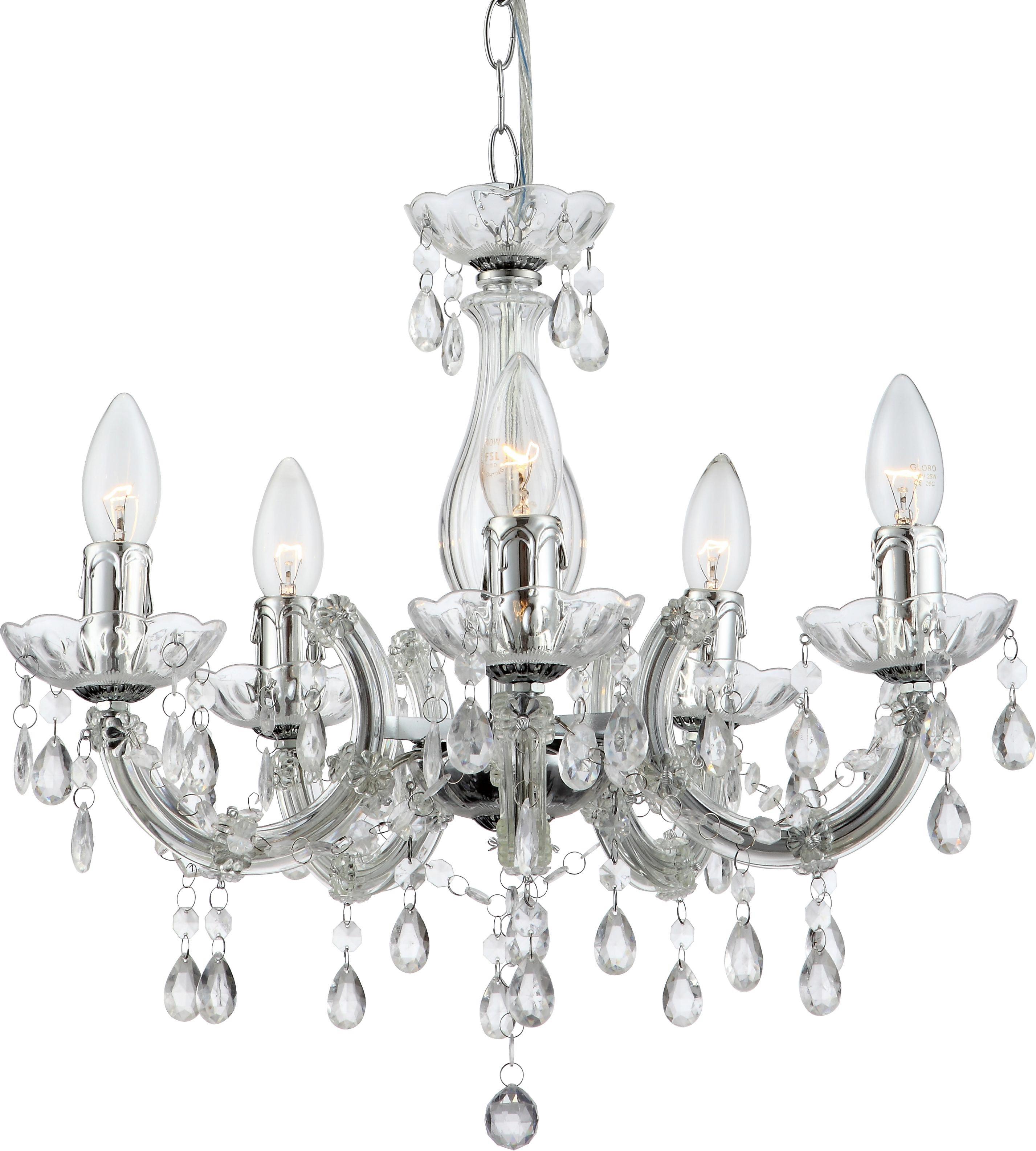 FÜGGŐLÁMPA LEXI - Króm/Átlátszó, konvencionális, Műanyag/Fém (128cm) - Ombra