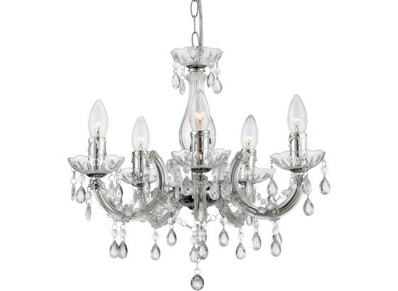 Hängeleuchte Lexi - Chromfarben/Klar, KONVENTIONELL, Kunststoff/Metall (128cm) - OMBRA Hängeleuchte Lexi - Chromfarben/Klar, KONVENTIONELL, Kunststoff/Metall (128cm) - OMBRA