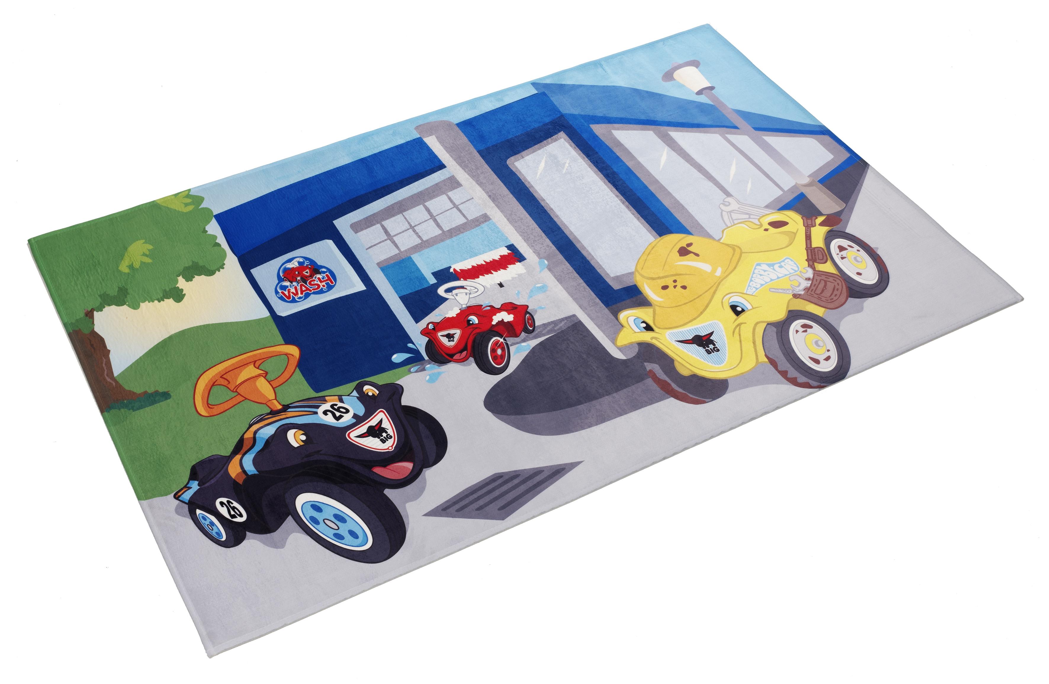 Kinderteppich Autos Multicolor Bobby Car 100x160 Cm - Blau/Rot, Trend, Textil (100/160cm)