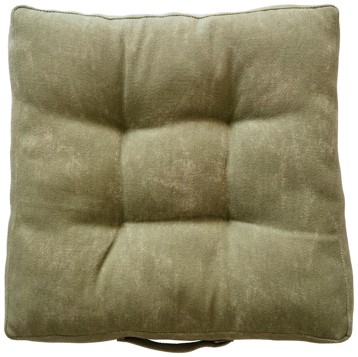 Ülőpárna Elsa - olívazöld, Modern, textil (40/40/7cm) - Luca Bessoni