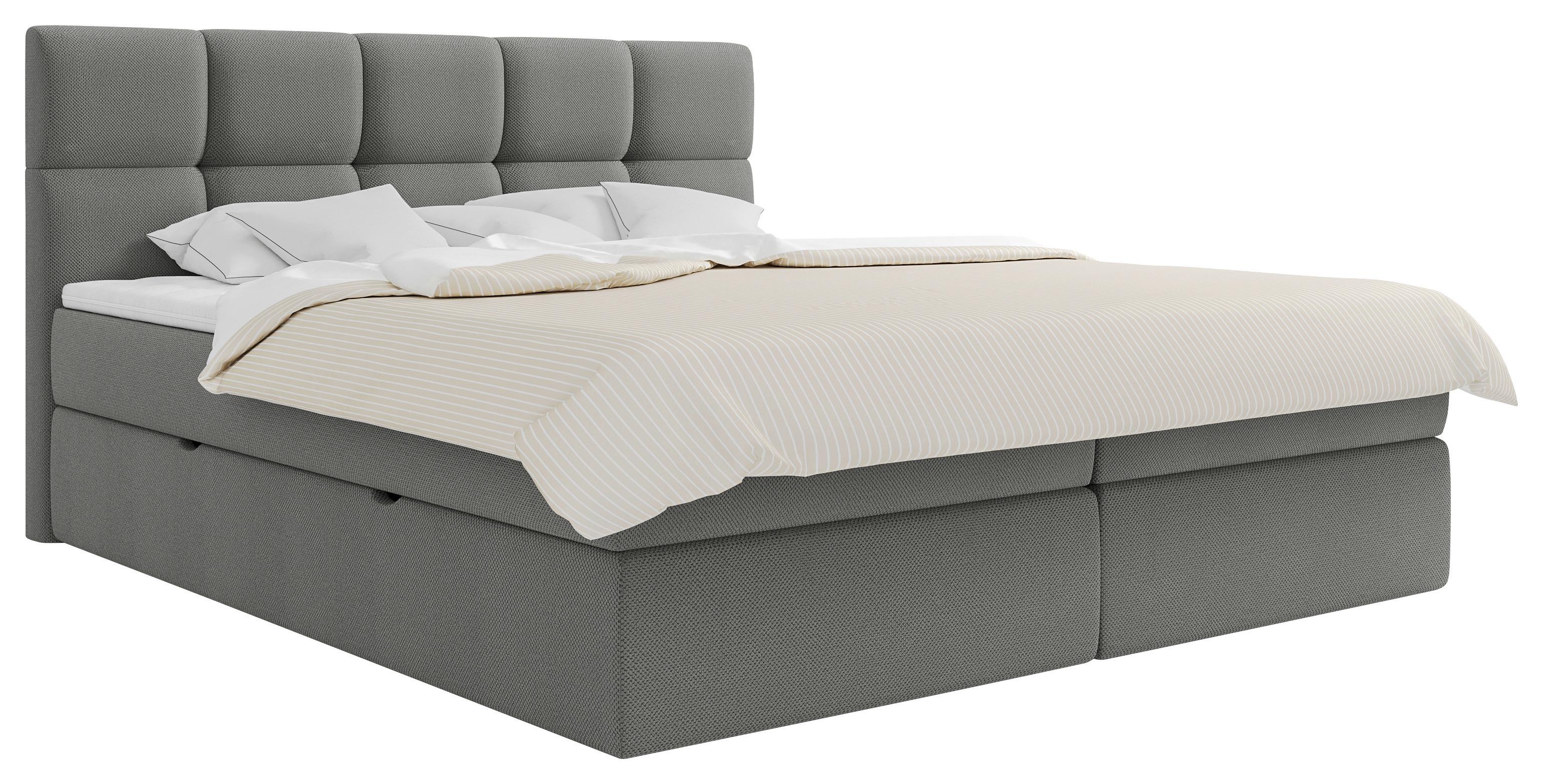 Boxbett Lorie Ii - Schwarz/Grau, MODERN, Holz/Holzwerkstoff (200/200cm) - MID.YOU