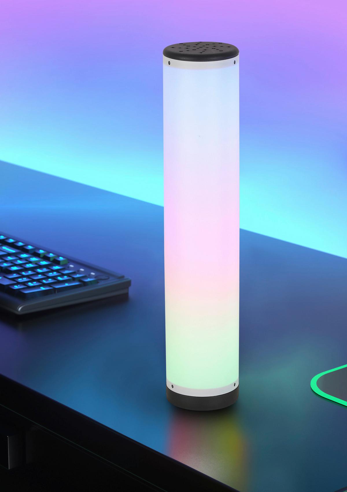 Led-tischlampe Mavi Dimmbar Schwarz/weiß Mit Farbwechsler - Schwarz/Weiß, MODERN, Kunststoff (6,4/31cm) - Luca Bessoni
