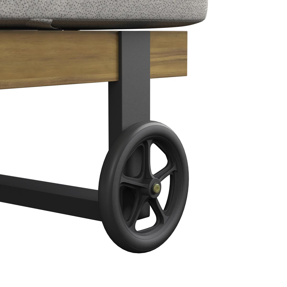 ZÁHRADNÉ LEŽADLO ELENYI - farba akácie, Modern, kov/drevo (200/95/65cm) - Bessagi Garden