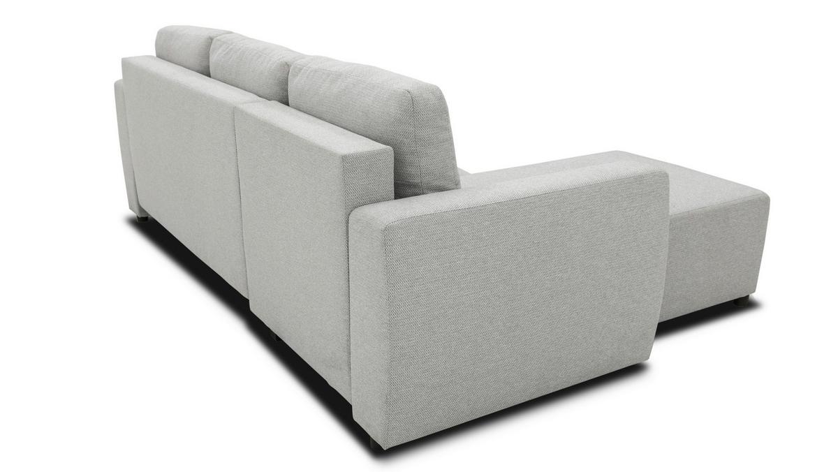 Ecksofa Pharell - Schwarz/Grau, Basics, Textil (155/230cm) - Livetastic