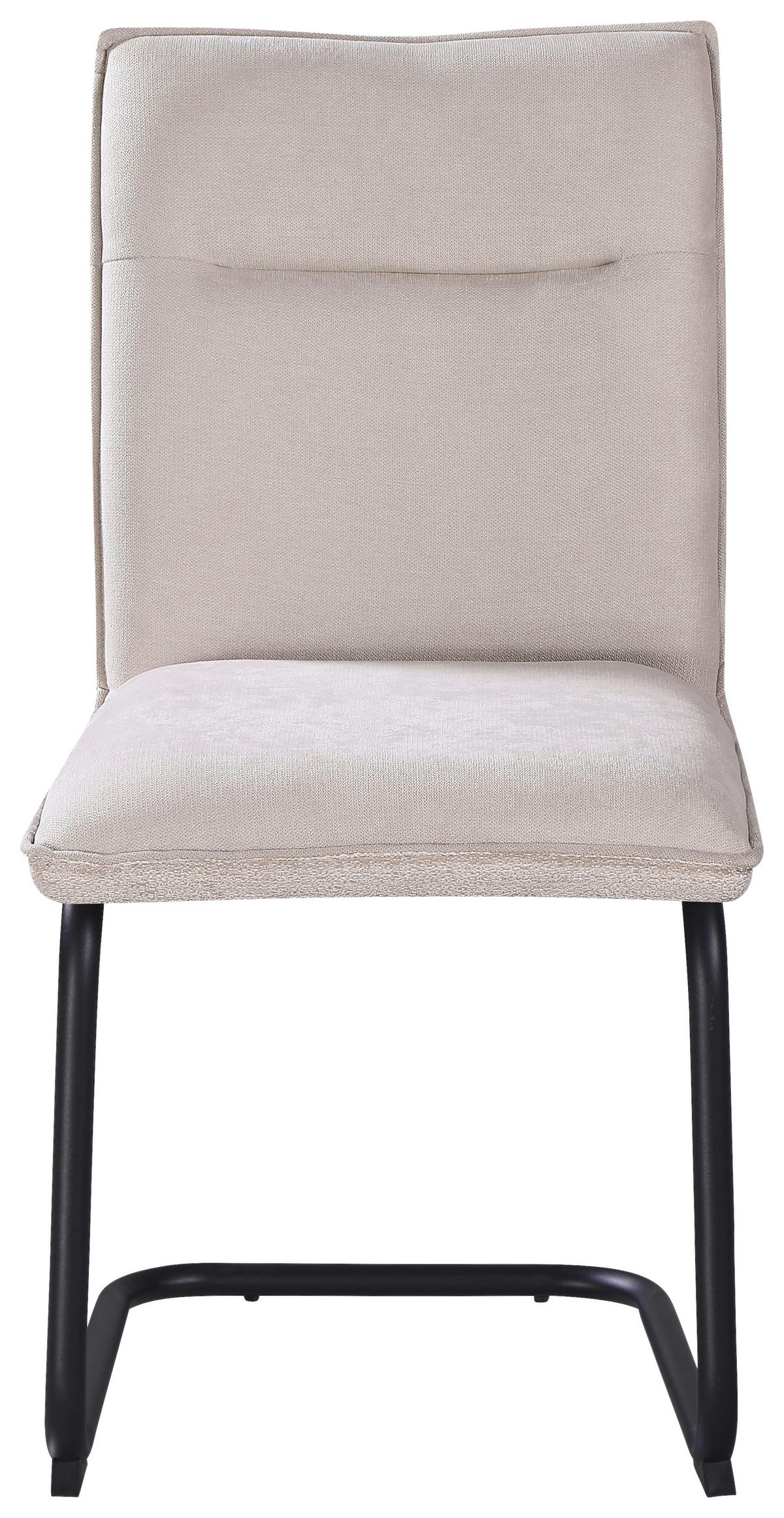 ŽIDLE NOVA - černá/béžová, Moderní, kov/textil (47/90/61cm) - Premium Living