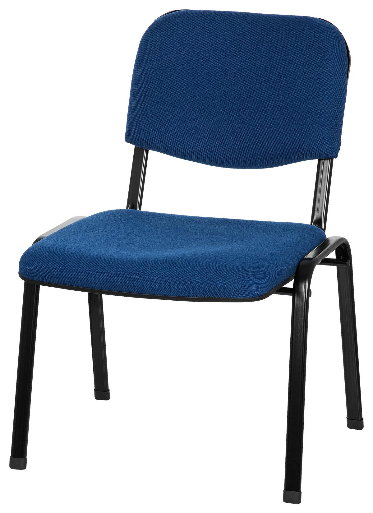 Besucherstuhl Xt 600 Xl Blau/schwarz Bis 150 Kg - Blau/Schwarz, Basics, Textil/Metall (60/87/55cm) - MID.YOU