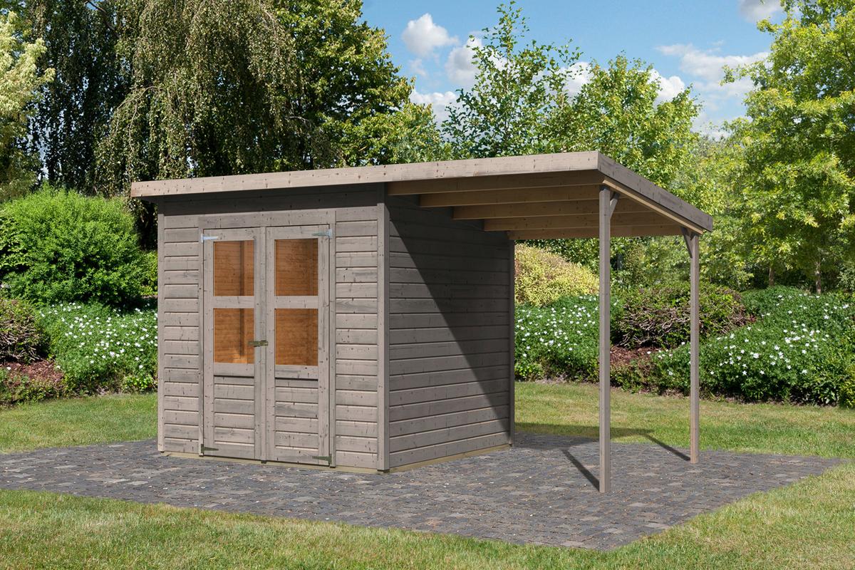 Gartenhaus Kappeln 4 39576 Kappeln 4 - Hellgrau, Basics, Holz (212/214/220cm)