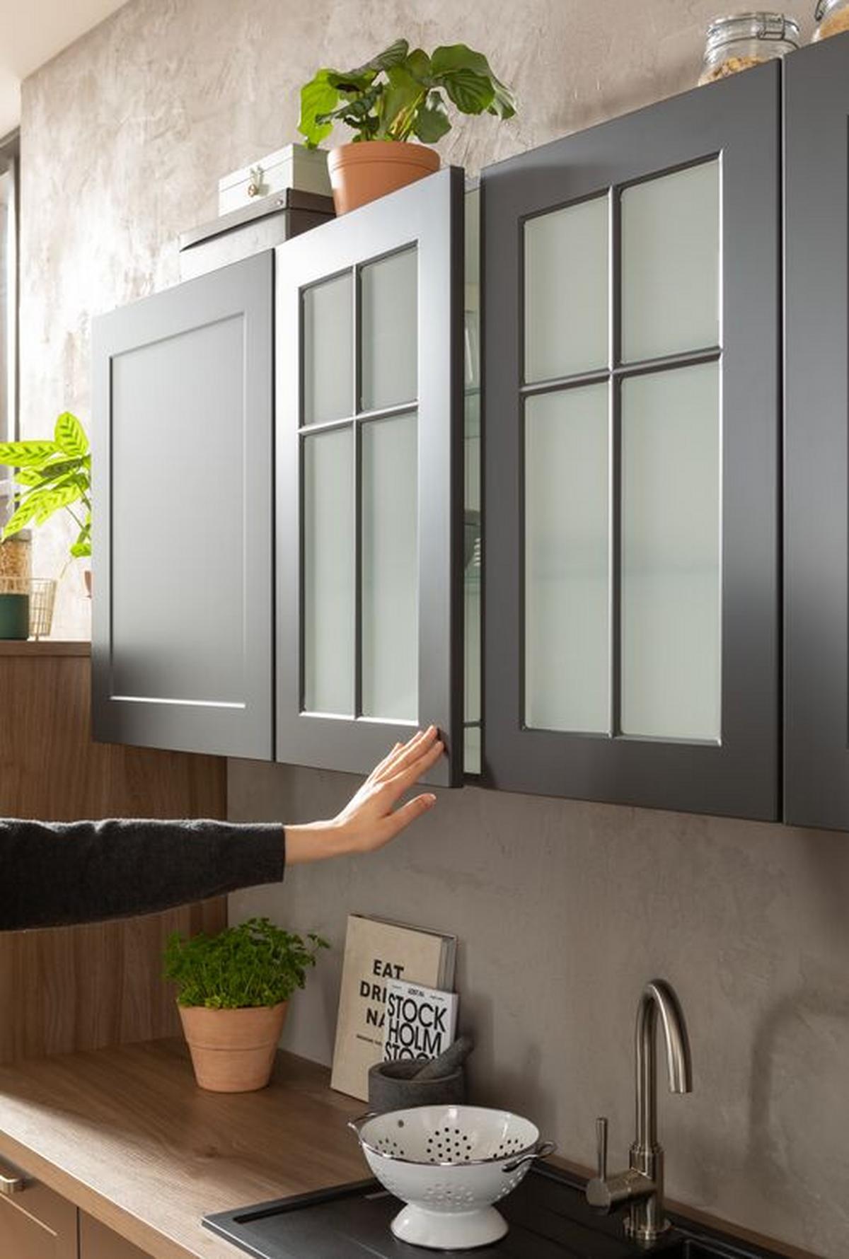 Einbauküche Ip4250 Frei Planbar Modernes Design - Eichefarben/Anthrazit, MODERN, Holzwerkstoff - Impuls