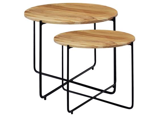 Couchtischset Wl6.131 B: 59 cm Akazie - Schwarz/Akaziefarben, MODERN, Holz/Metall (59/59/45,5cm) - Livetastic Couchtischset Wl6.131 B: 59 cm Akazie - Schwarz/Akaziefarben, MODERN, Holz/Metall (59/59/45,5cm) - Livetastic