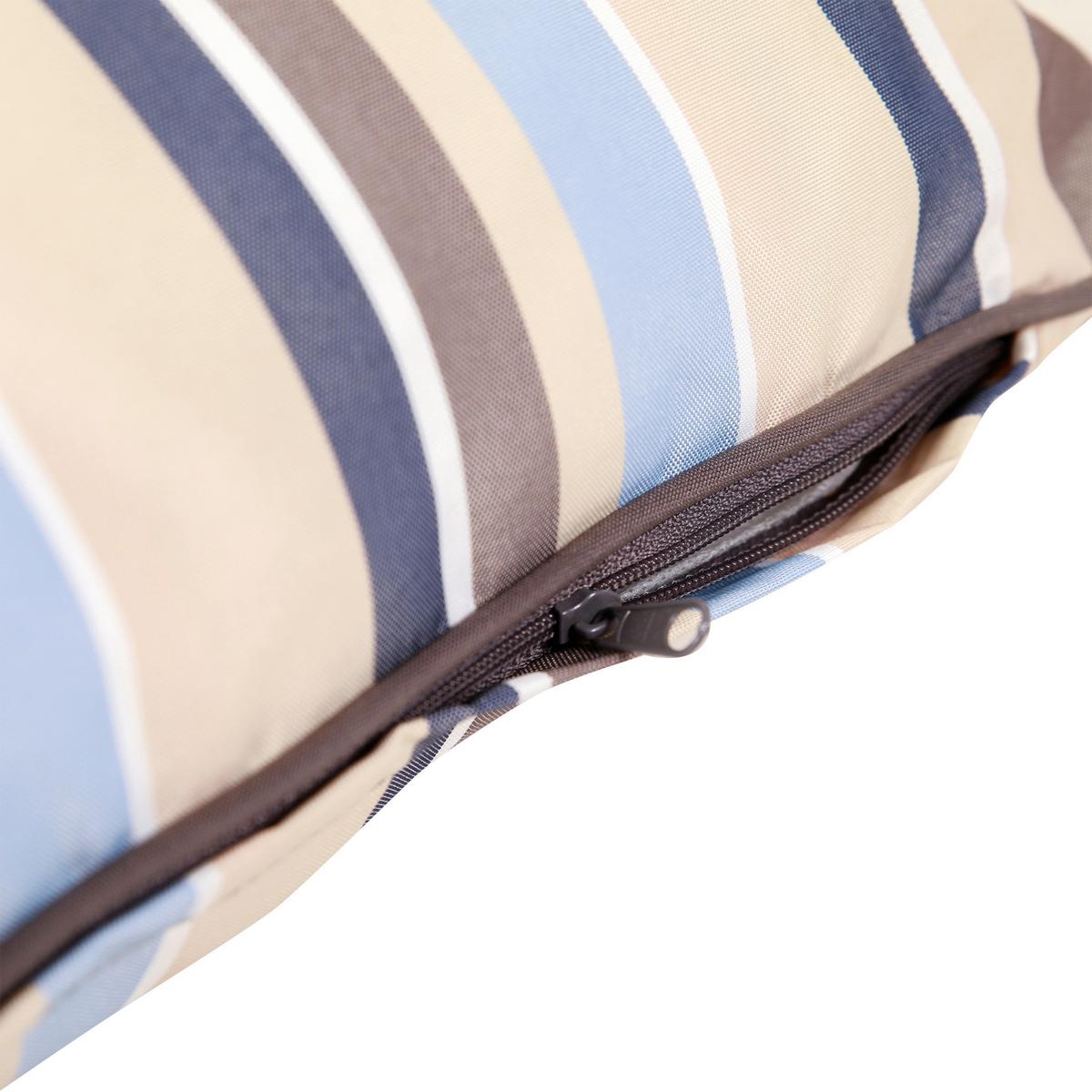 Gartenbank Holz 2-sitzer Borkum Mit Sitzauflage - Akaziefarben/Grau, MODERN, Holz/Textil (198/78/68cm) - Greemotion
