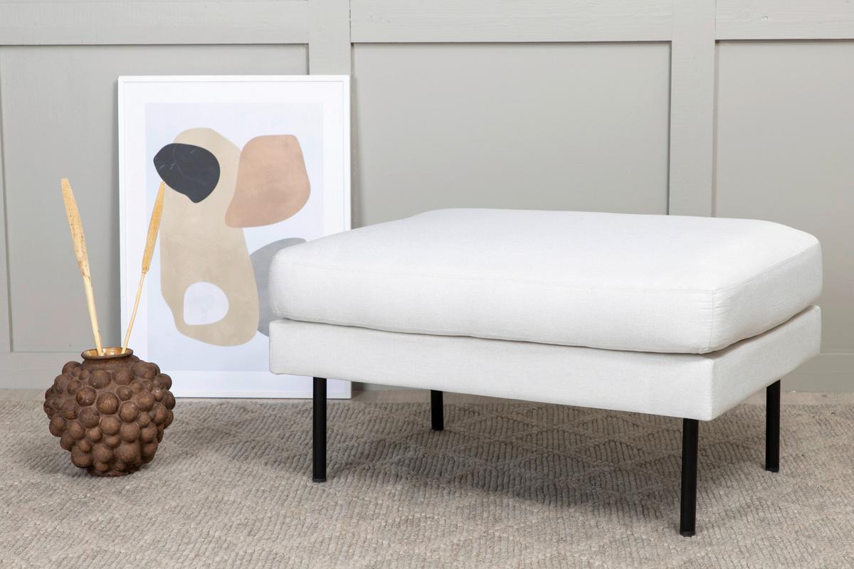 Hocker Zoom - Beige/Schwarz, Design, Kunststoff/Textil (85/47/64cm) - Livetastic