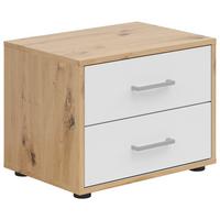 Éjjeliszekrény Smart 2 50/38cm - szürkésfehér/Artisan tölgy, Basics, faalapú anyag (50/38/35cm)