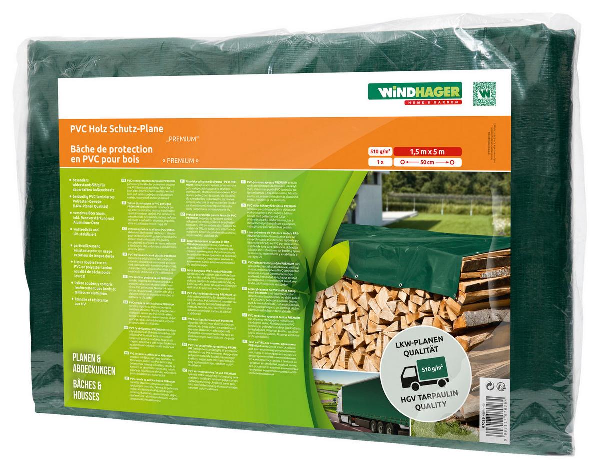 Schutzplane Wasserfest Mit Ösen 150x500 Cm Grün - Grün, Basics (150/500cm)