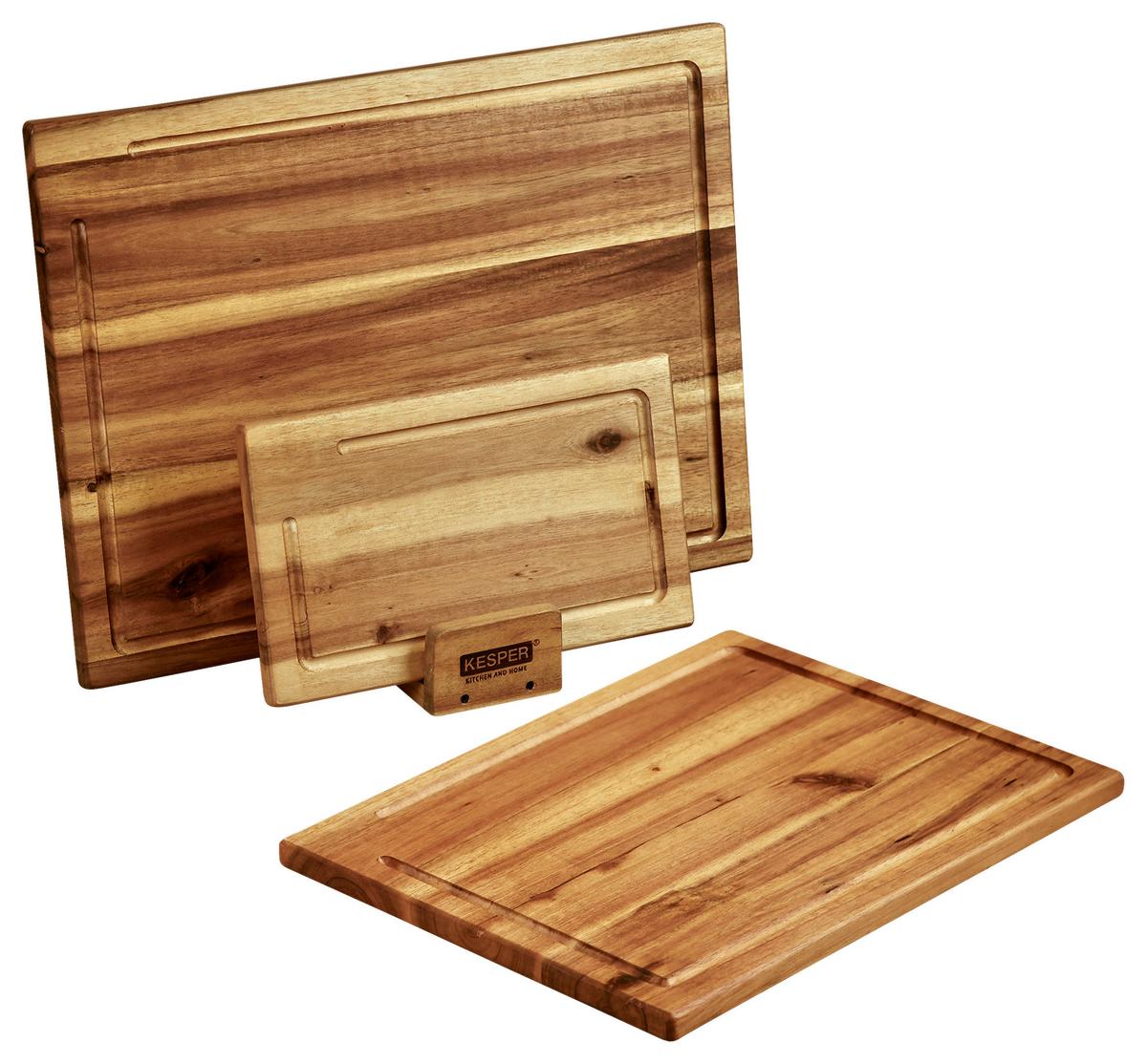 Schneidebrett-Set 3-teilig Braun - Braun, Basics, Holz (40/11,2/31,5cm) - Kesper