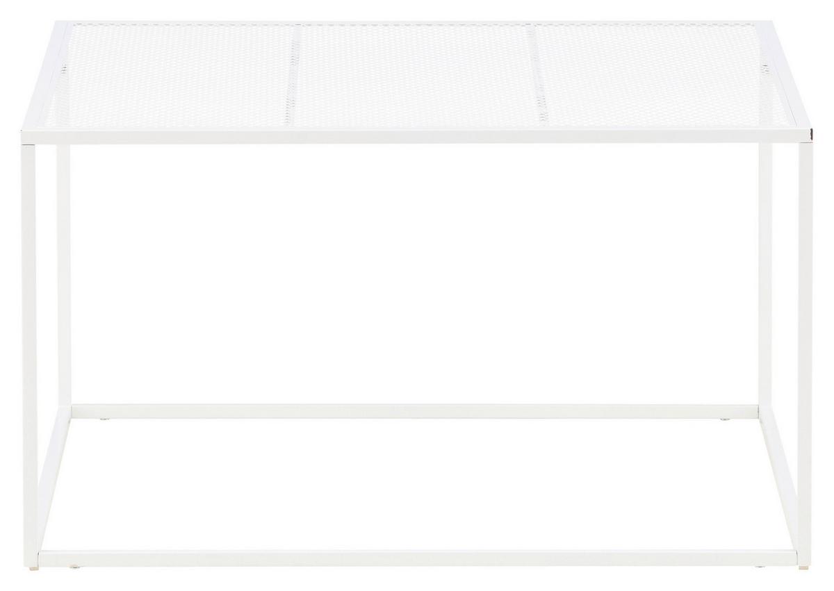 Couchtisch Netz - Weiß, Design, Metall (80/80/45cm) - Livetastic