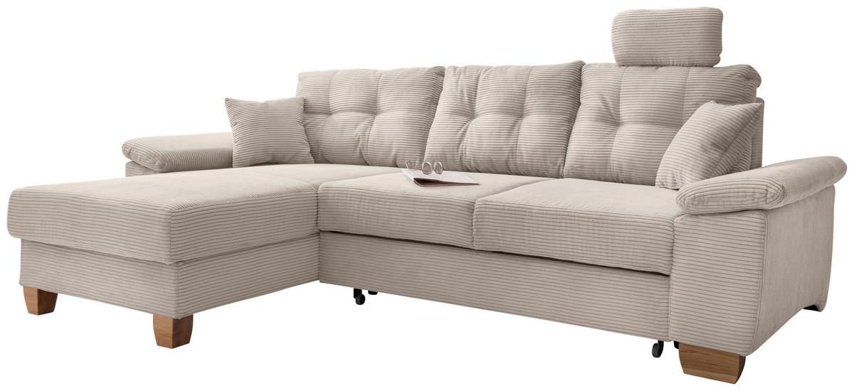 Ecksofa Brizzini, Beige S: 176x270 Cm - Beige/Naturfarben, MODERN, Textil (176/270cm) - Livetastic