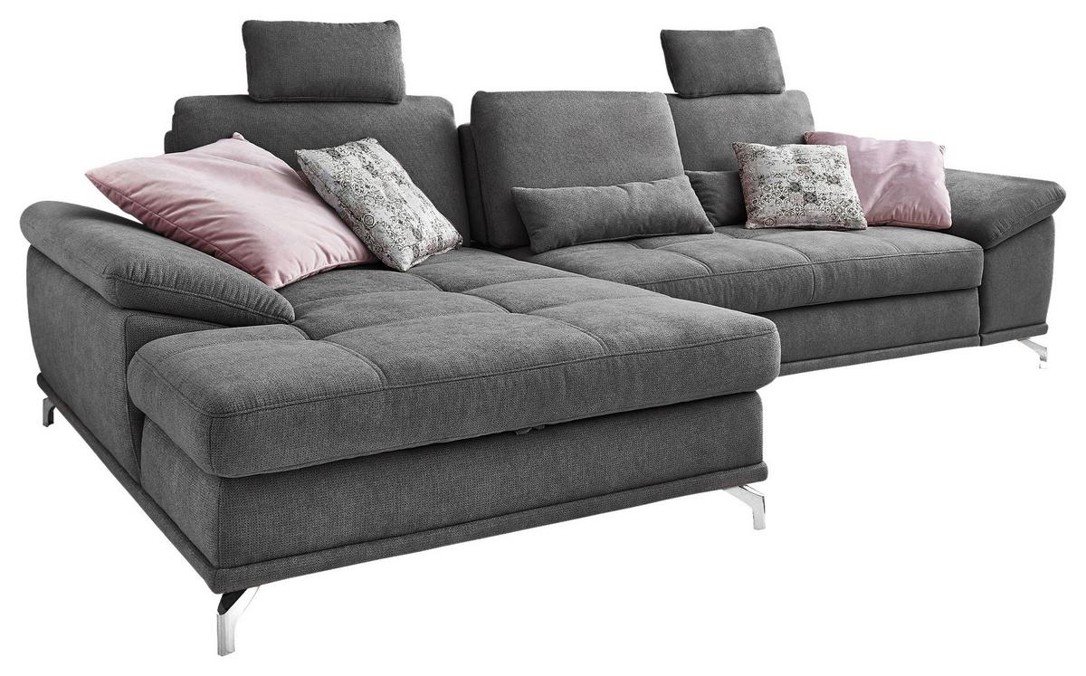 ECKSOFA Costello Grau S: 176x301cm - Silberfarben/Grau, KONVENTIONELL, Textil (176/301cm) - Sit & More