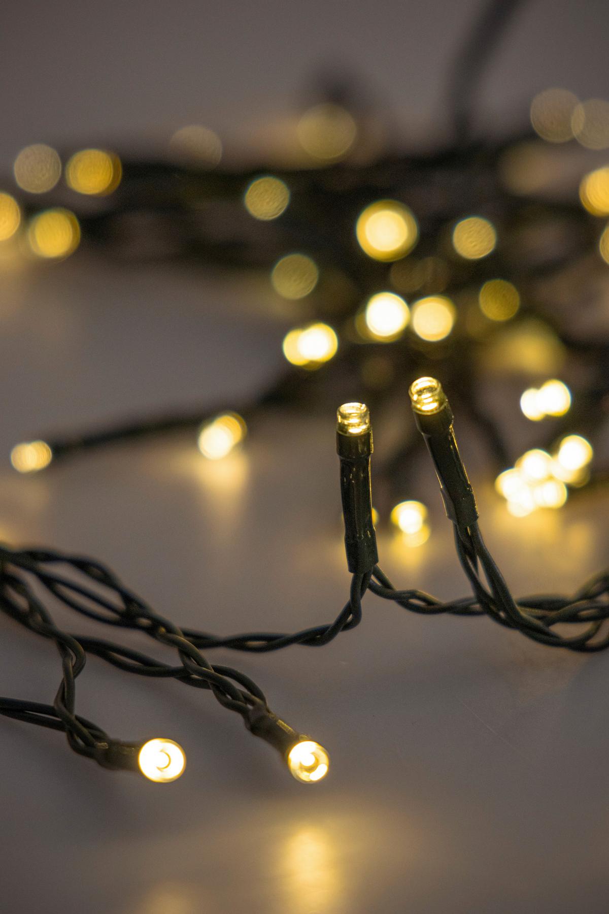 SVĚTELNÝ ŘETĚZ ZIM - tmavě zelená, Romantický / Rustikální, plast (712,5cm) - Mömax